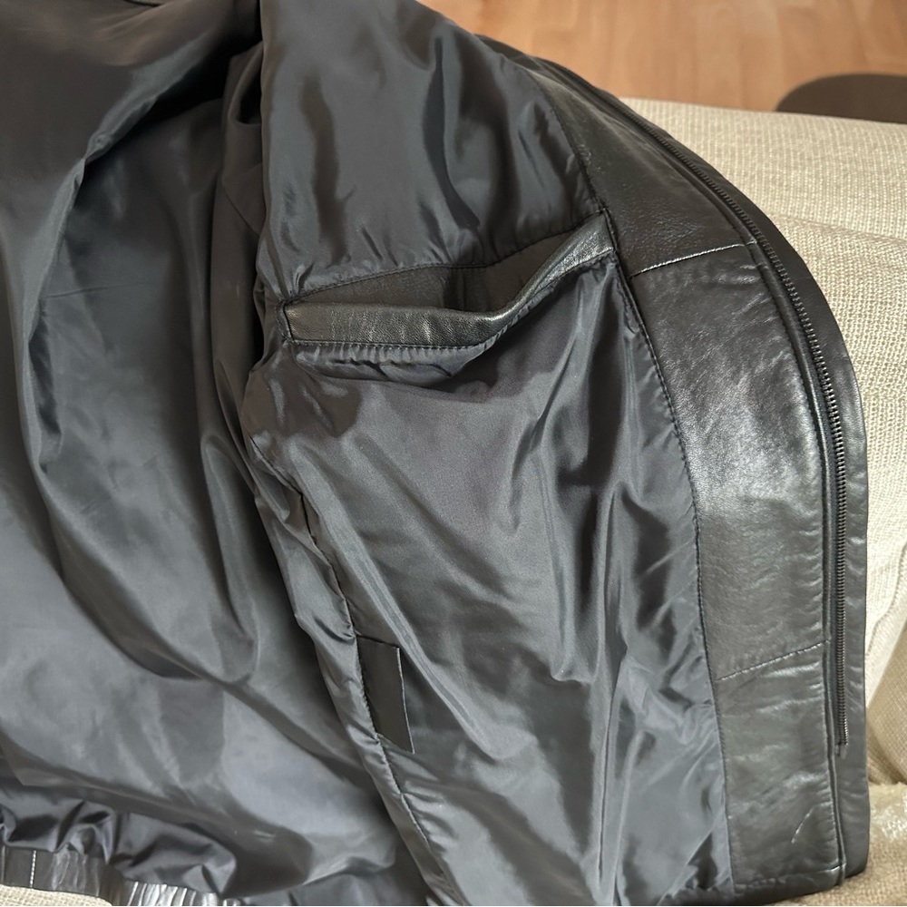 Kenneth Cole Reaction black Leather Jacket - Picture 7 of 11